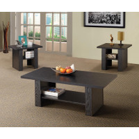 Coaster Furniture 700345 3-piece Occasional Table Set Black Oak
